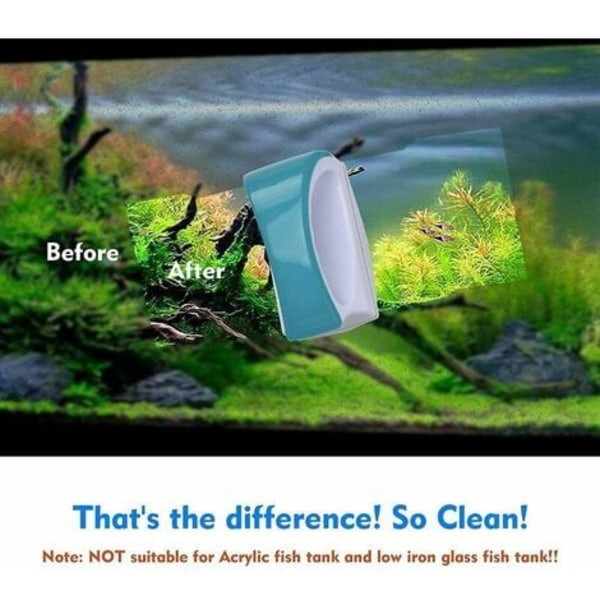 Triumph Magnetic Fish Tank Glas Cleaner - Flydende akvariemagnetrengøringsudstyr Algeskrabersæt(S)