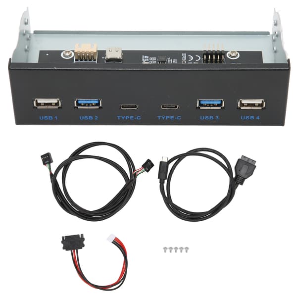 USB 3.1 Frontpanel Header GL3523 Chip 5Gbps 6 Portar 19PIN till Typ C för Stationär Dator Optisk Enhet Position 2U3 2U2 2C
