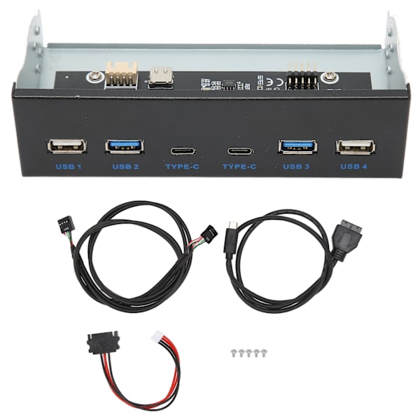USB 3.1 Frontpanel Header GL3523 Chip 5Gbps 6 Porter 19PIN til Type C for Stasjonær Datamaskin Optisk Drivposisjon 2U3 2U2 2C