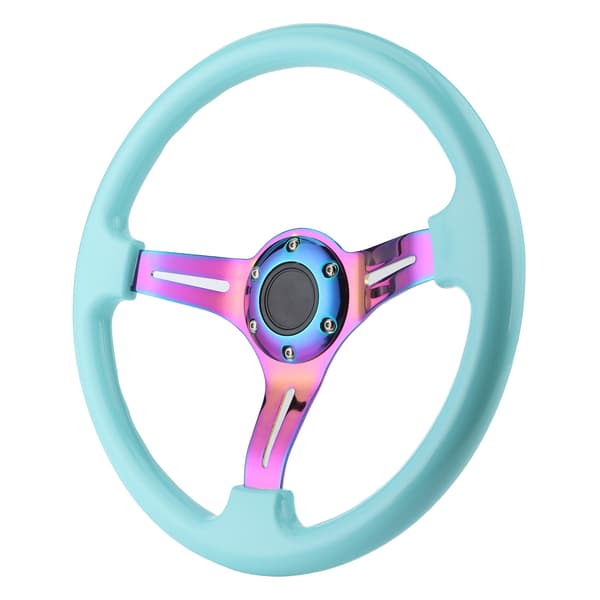 6 Bolt Racing Rat 350mm Universal Deep Dish Lyseblå