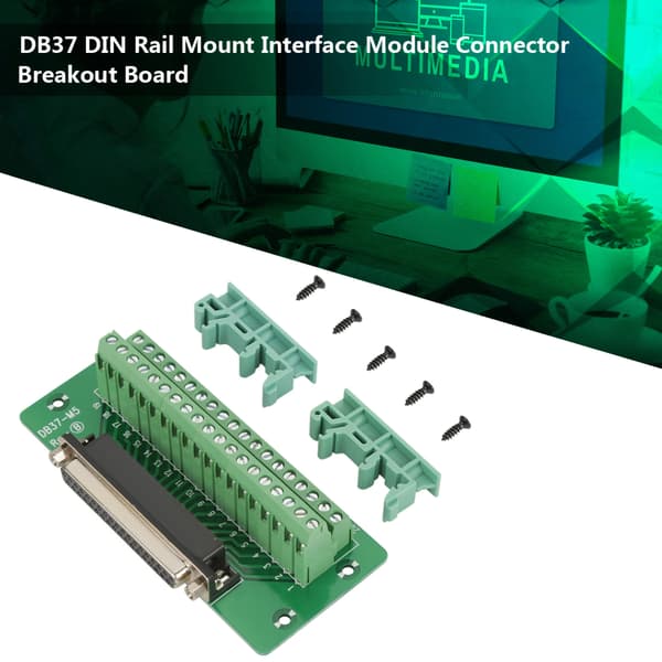 DB37 DIN-skinne monteringsinterface modul hun-stik terminal breakout board