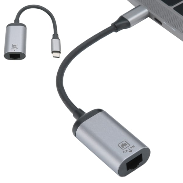 USB C till Gigabit Ethernet Adapter Kort Kabel för Windows Android Mac OS