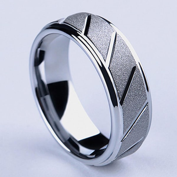 Menn Mote Matt Geometrisk Band Finger Ring Bryllup Forlovelse Smykker Gift US 10