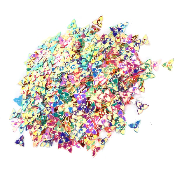 Konfetti Blomformade Glitter Paljetter Fest Bröllopsdekorationstillbehör 1,5 cm Triangulära Blommor