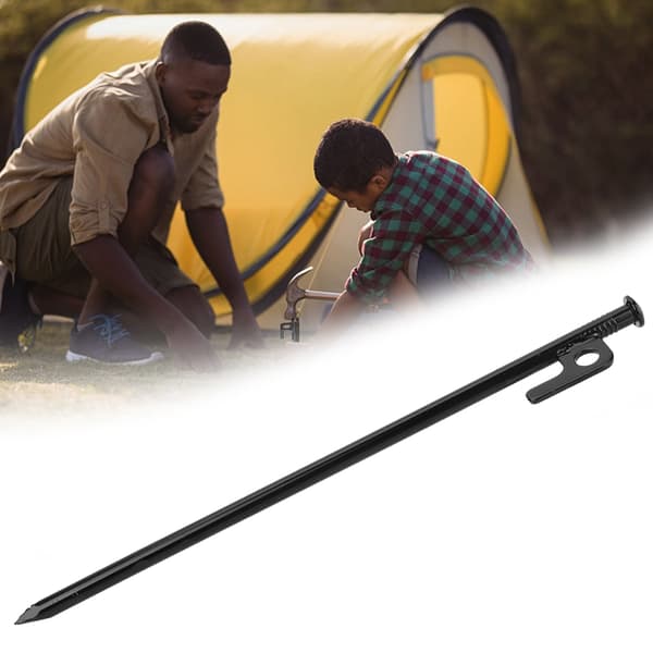 Campingteltplugger i stål - Sett med 4 holdbare markstaker (30 cm)