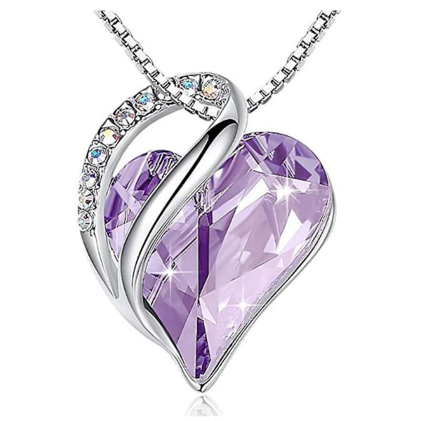 Dame mode diamant halskæde hjerteformet krystal kraveben kæde vedhæng