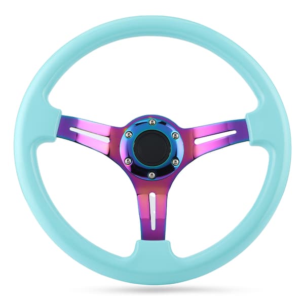 6 Bolt Racing Ratt 350mm Universal Deep Dish Lyseblå