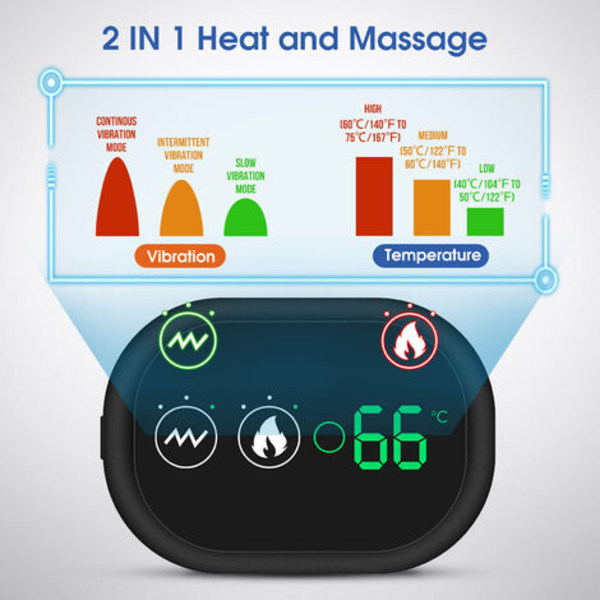 Elektriska axelkuddar, uppladdningsbara elektriska massage axelkuddar