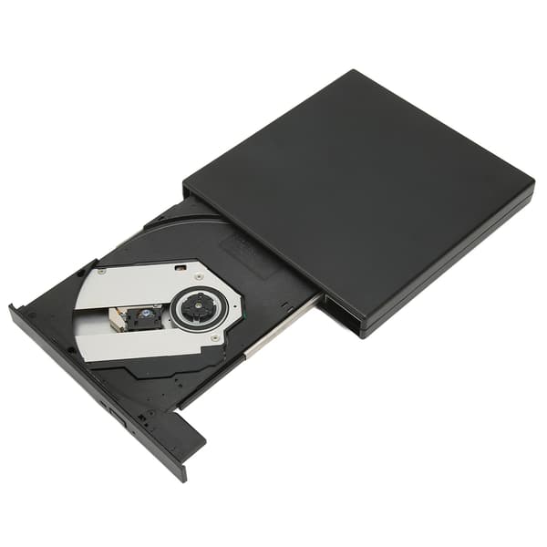 Ekstern DVD-drev Ultratynd Bærbar Høj Hastighed VCD-brænder til Bærbare Computere Stationær Computer Sort