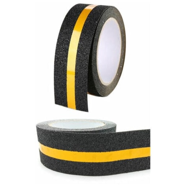 Frostet PVC non-slip tape, ekstremt klebrig lysende anti-skli tape, for innendørs og utendørs trappetrinn, 5cm*5m, gul