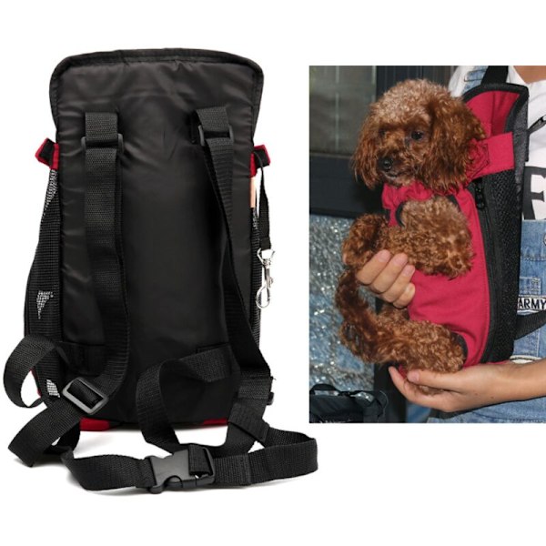XL Light Denim Pet Bröstväska Husdjur Ryggsäck Bärväska Hund Ryggsäck Bröstväska