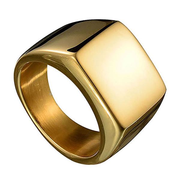 Vielsesring Ensfarvet Fingerdekoration Rustfrit Stål Mænd Firkantet Bånd Fingerring til fest Black US 12