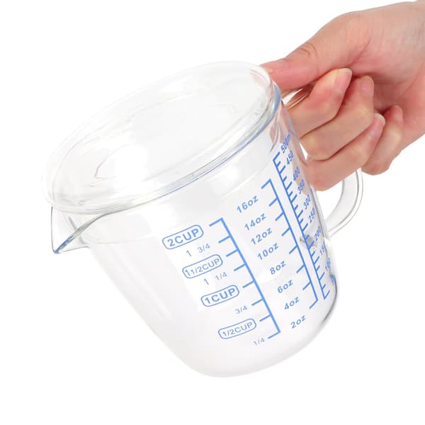 Glas Mätkopp med Lock 500ml Kapacitet