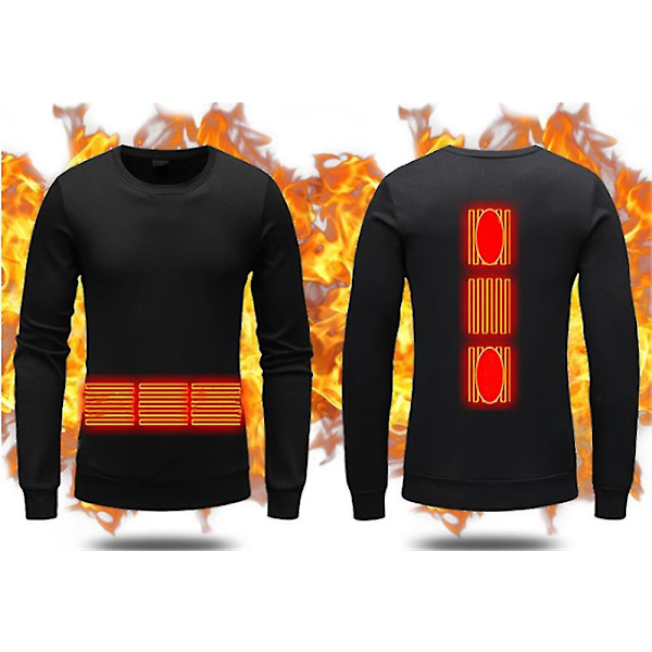 Sähkölämmitteinen villapaita , USB lataava thermal L Black