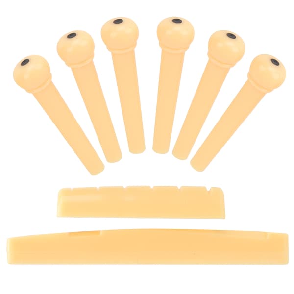 Guitar Bone Saddle Nut Pegs Pins Akustisk Guitar Udskiftningsdele Tilbehørsværktøj