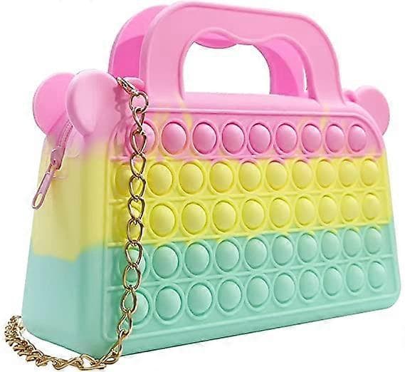 Push Bubble Fidget Pop Håndvesker, Skulderveske for jenter og kvinner Stresslindrende Sensorisk Leke