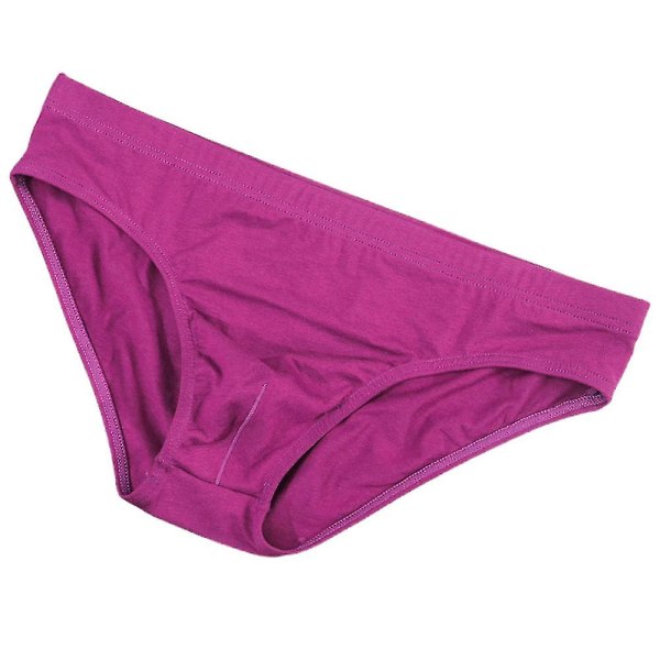 Herre bomullstruser Undertøy Komfort pustende thongs Purple M