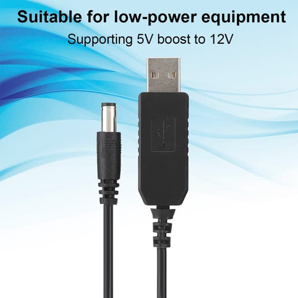USB 5,5 mm x 2,1 mm 5V til 12V Boost-kabel for bordlamper rutere modem