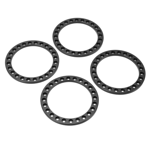 4 stk. Ydre Beadlock-ring af aluminiumslegering til 1,9 tommer VP-hjulfælg, sort