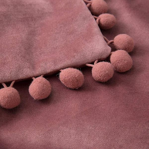 Paket med 2 Sammets-kuddfodral Pompom Dekorativa örngott Solida mjuka kuddfodral Med Poms Fyrkantig För Soffa Soffa Sovrum Bil 18x18tum Da 24 x24 Jam