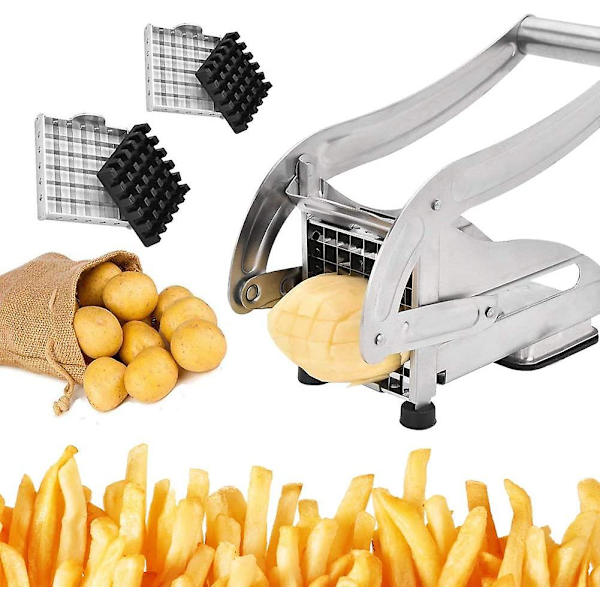 Pommes frites i rustfrit stål, skridsikker teknologi, grøntsagsskærer, frituretilbehør, pommes frites og grøntsagsskærer, kartoffelskræller, profession