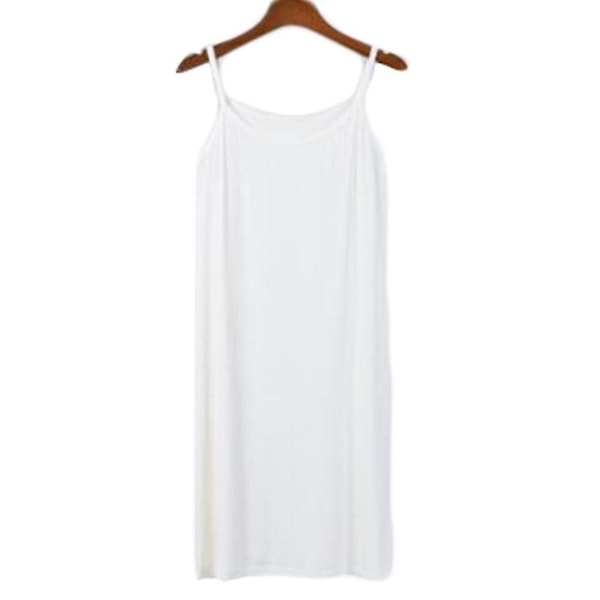 Dame camisole kjole White Long L