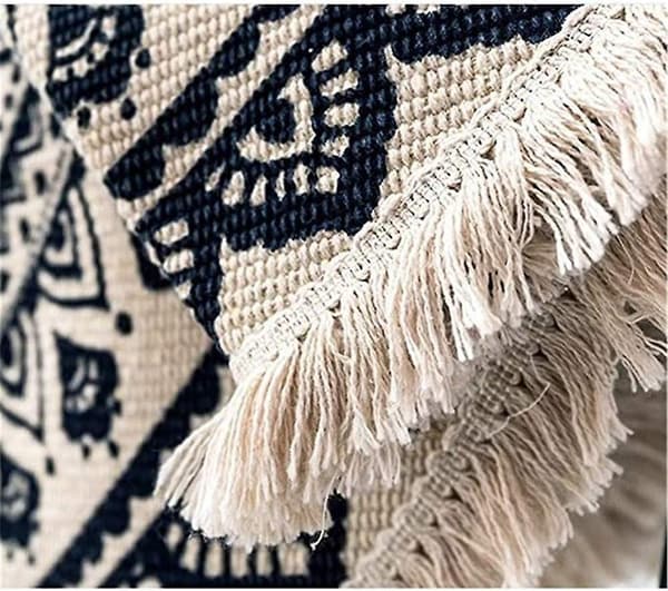 Mandala Rund Matta - Bohemisk Stil - Bomull - Diameter: 90 cm
