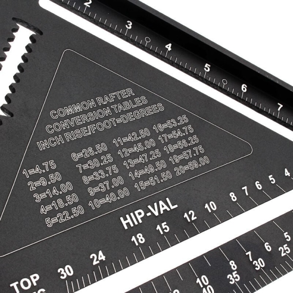 MULTIFUNKSJONELL Snekkerfirkant 180 mm Metall Aluminium Firkantet linjal Vinkelføring 45 90 grader/Snekkerverktøy/Trekarpe