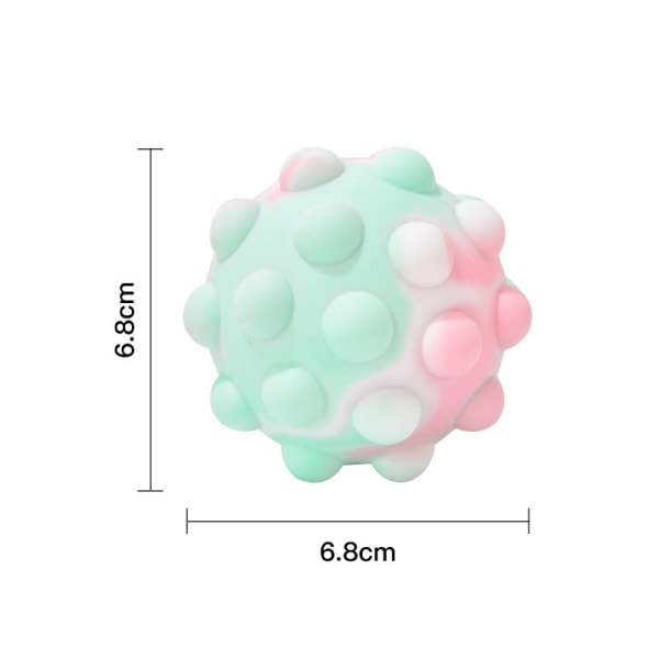 Dekompresjonsboble leketøy 3D pop boble fingertupp leketøy klemme ball leketøy (4 STK Grønn Hvit Gul Farge