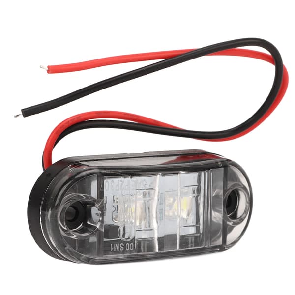 4 stk. LED interiør sidemarkeringslys 12V Stabilt PC-materiale for bobiler, skip og yachter