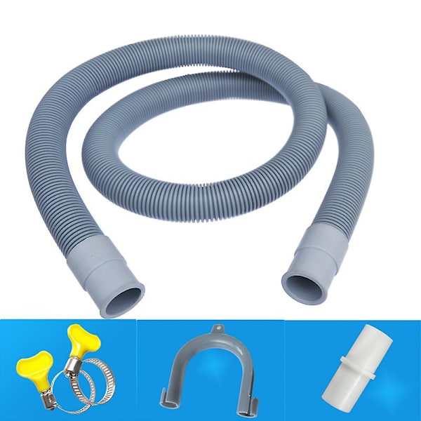 3 meter universal avloppsslang, tvättmaskins avloppsslang, vattenavloppsslang, universal avlopp för tvättmaskin och diskmaskin (3m)