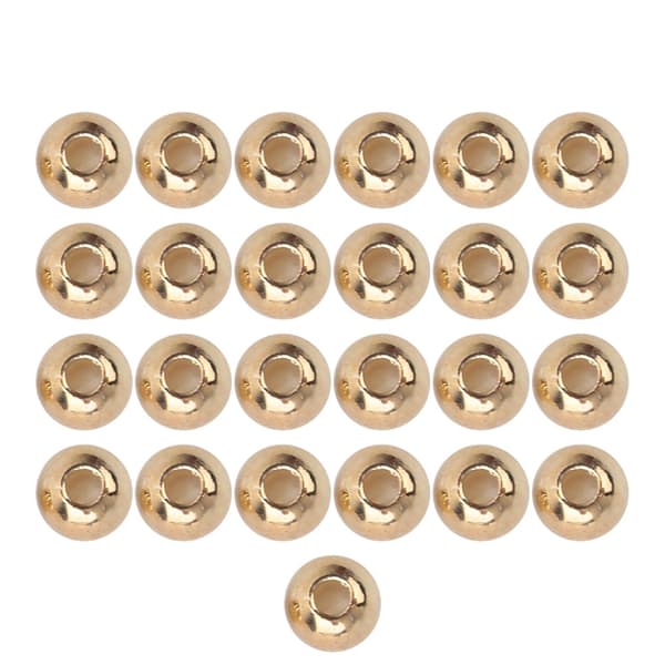 25 stk 2,8 mm gyldne wolframlegering fluebindekuler runde nymfehodeball fiskeredskap