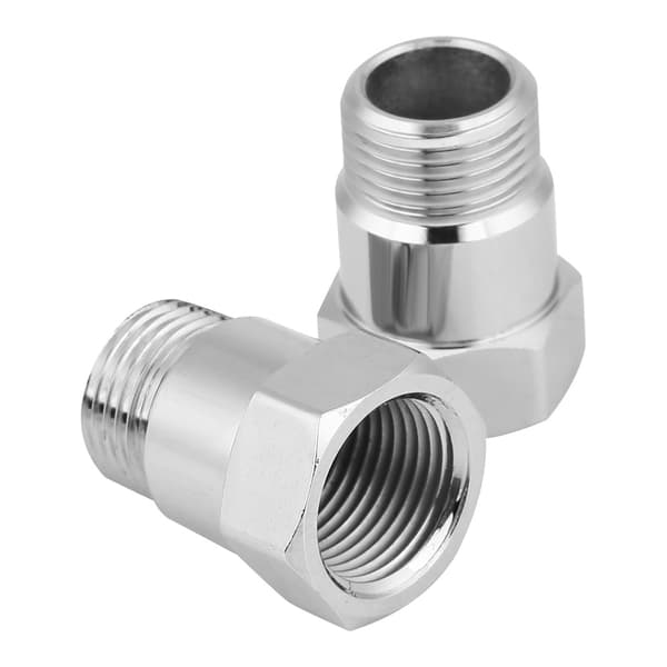 2 stk. 32 mm M18x1,5 O2 Ilt Sensor Forlænger Spacer Adapter Sølv