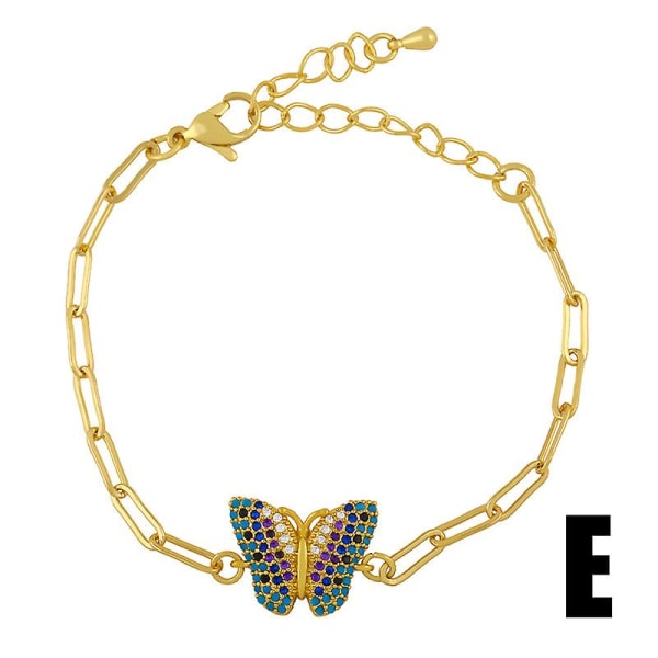Armband Vintage Zircon Butterfly Fashion Smycken Ac10627 E