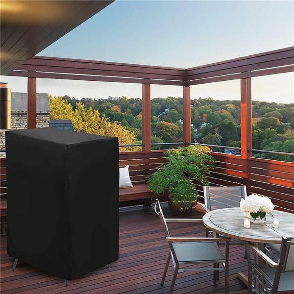 Puutarhatuolin cover Sisätuolin cover (musta 64x64x70/120cm)，sisä- ja ulkokalusteiden suojaamiseen