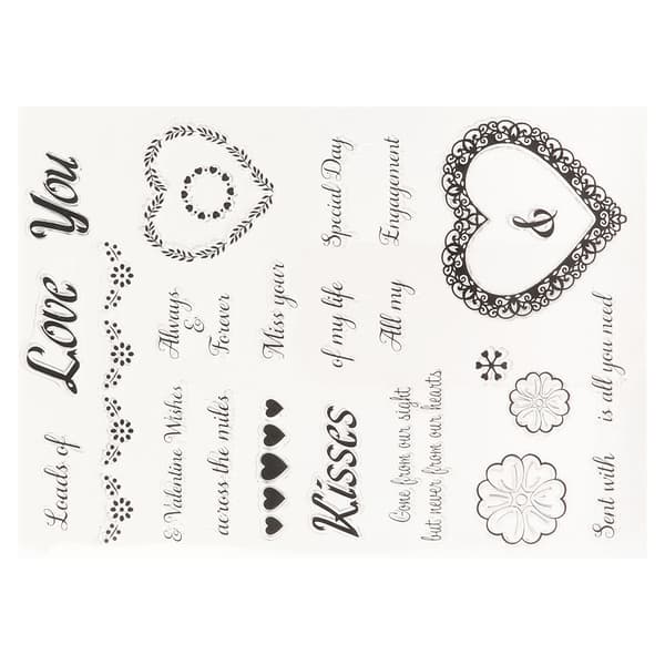Klare stempler med form DIY resirkulerbare kortlagingstempler for scrapbooking