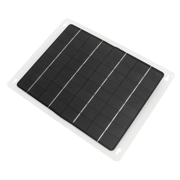 20W 12V Solcellepanel Polysilisium Batteriladerpanel Dobbel USB-ladeport OBD-kabel for bil og bobil
