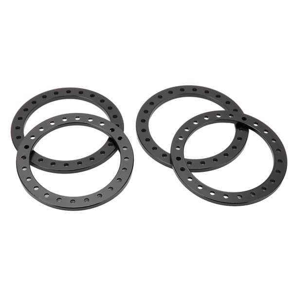 4 stk. Ydre Beadlock-ring af aluminiumslegering til 1,9 tommer VP-hjulfælg, sort