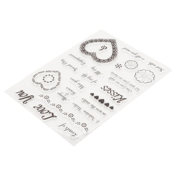 Klare stempler med form DIY resirkulerbare kortlagingstempler for scrapbooking