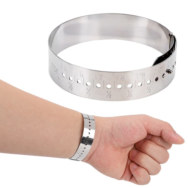 Armbåndsmåler Justerbart Håndledsstørrelsesværktøj 15~23cm Ringjustering Rustfrit Stål