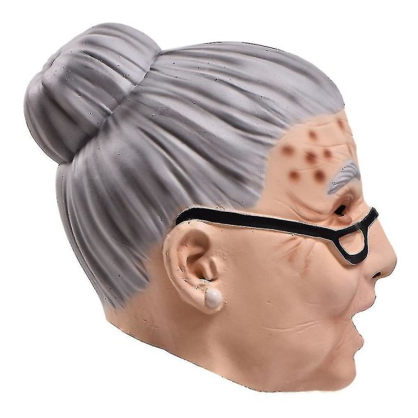 Lunettes Dhalloween Granny Mask Lateksipäähineet Halloween Party Cosplay Rekvisiitta