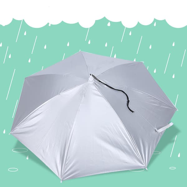 Vikbar hattparaply Vindtät Solskyddsdesign Silverblå 77cm