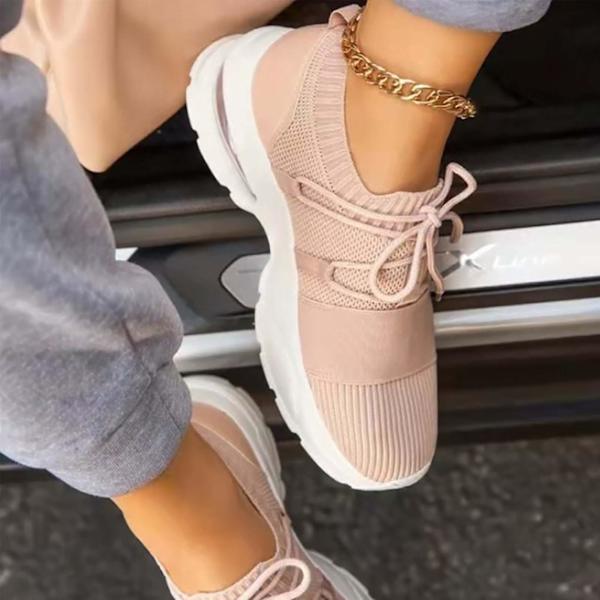 Dam Jogging Sport Sneakers Sneakers Sock Skor Pink 41