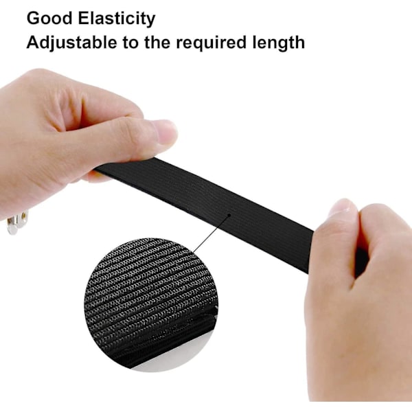 Unik Store 4 Stk Elastisk Lakken Båre, 60-130cm Justerbar Elastisk Sengetøj, Bårer Passer Alle Senge Og Madrasser, Sort