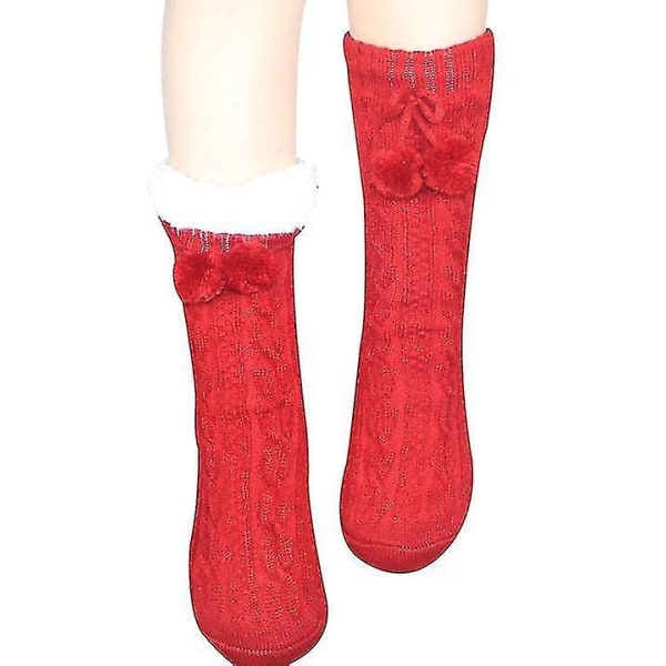 Slipper Fuzzy Sokker til Damer, Vinter Varme Bløde Tykke Sokker