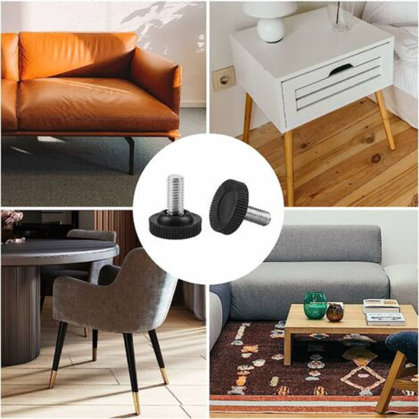 Justerbare nivelleringsføtter for møbler, M8 Leveler Furniture Leveler Justerbare møbler nivelleringsføtter for møbler Ta