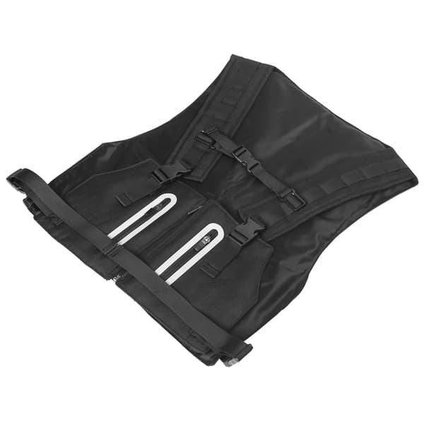 Reflekterande Säkerhetsväst Justerbar Cykelväst Utomhus Polyester Multifunktion Svart