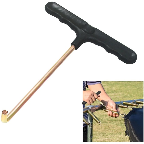 Del av studsmatta Verktyg Trampoline fjäder Dragverktyg Fjädrar Krok med handtag, studsmatta verktyg, T-krok fjäder tåg Kit, Inställning T-krok tåg Tr
