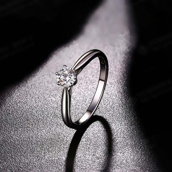 Ring Sexklor Elegant legering Cubic Zirconia Ring för fest Golden US 7