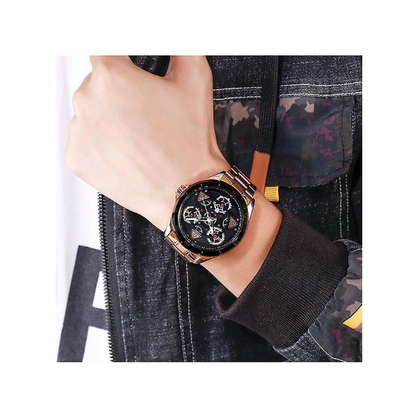 Herrmodeklocka Toppmärke Luxury Quartz Waterproof Watch 1678